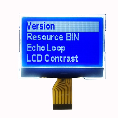 Low Price White on Blue 128x64 dots LCD Display